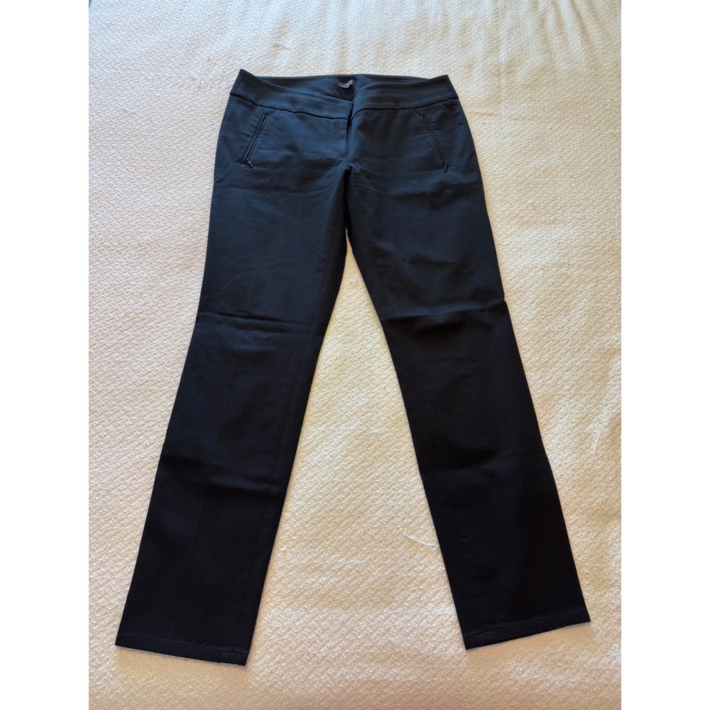 Ann Taylor LOFT Marisa Skinny Black Dress Pants Size 6 Zipper Pockets Office